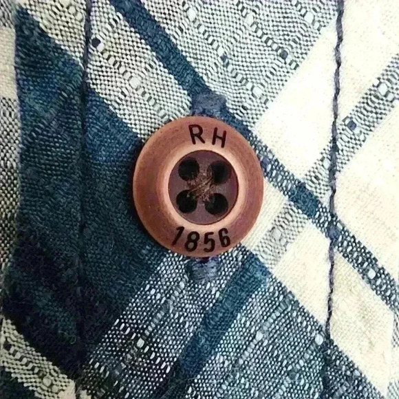 Red Head Men's Blue Plaid Button Down 100% Cotton 2XL Work Casual Outdoors Fall - Picture 7 of 9